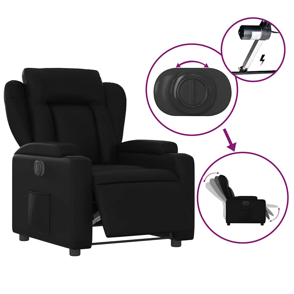Fauteuil inclinable électrique Noir Similicuir - XIOS