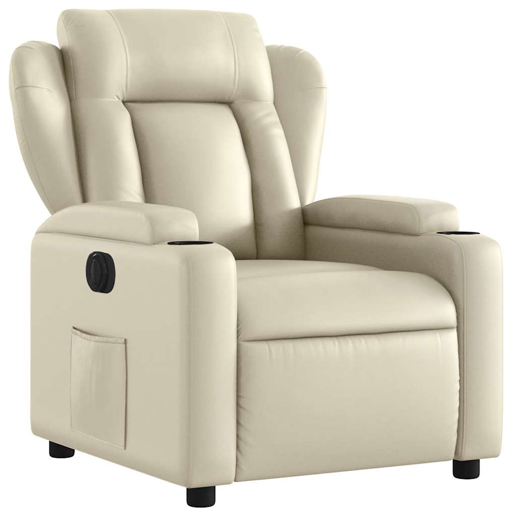 Fauteuil inclinable électrique Crème Similicuir - XIOS