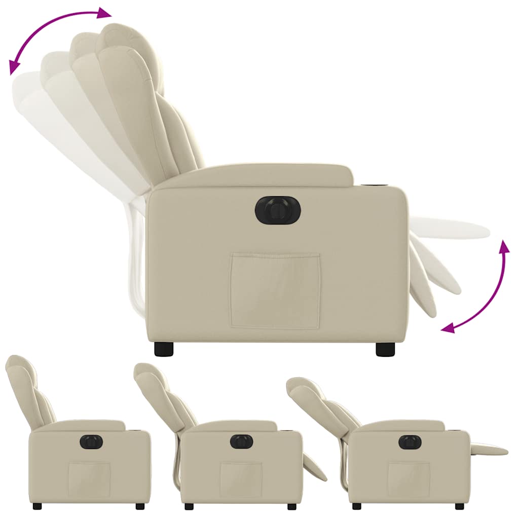 Fauteuil inclinable électrique Crème Similicuir - XIOS