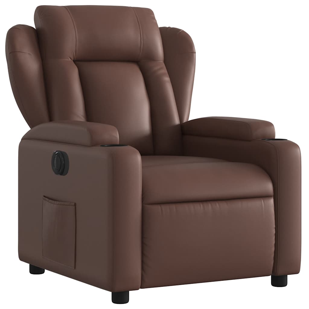 Fauteuil inclinable électrique Marron Similicuir - XIOS