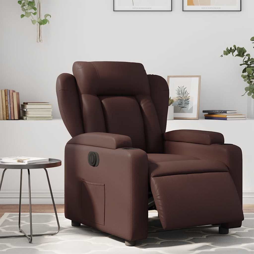 Fauteuil inclinable électrique Marron Similicuir - XIOS