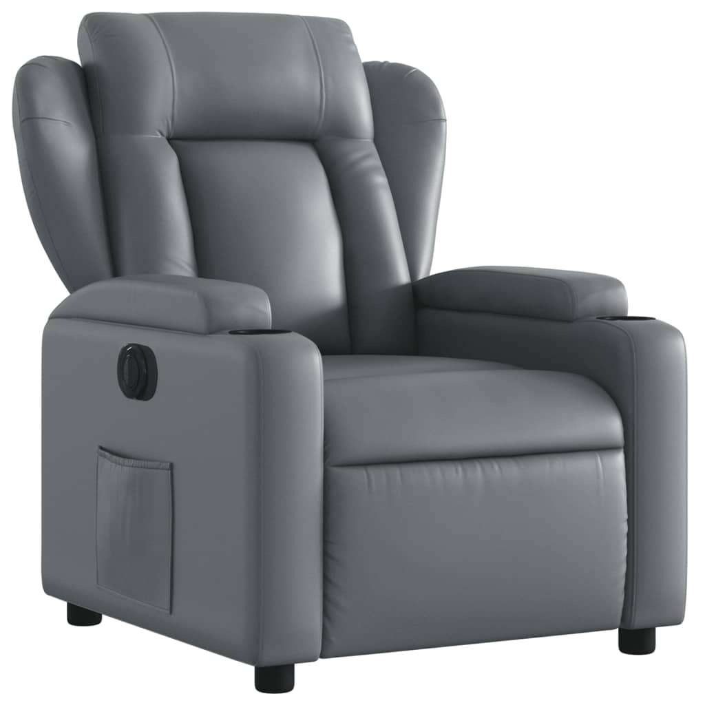 Fauteuil inclinable électrique Gris Similicuir - XIOS