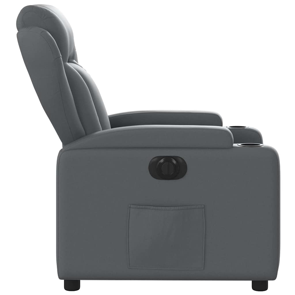Fauteuil inclinable électrique Gris Similicuir