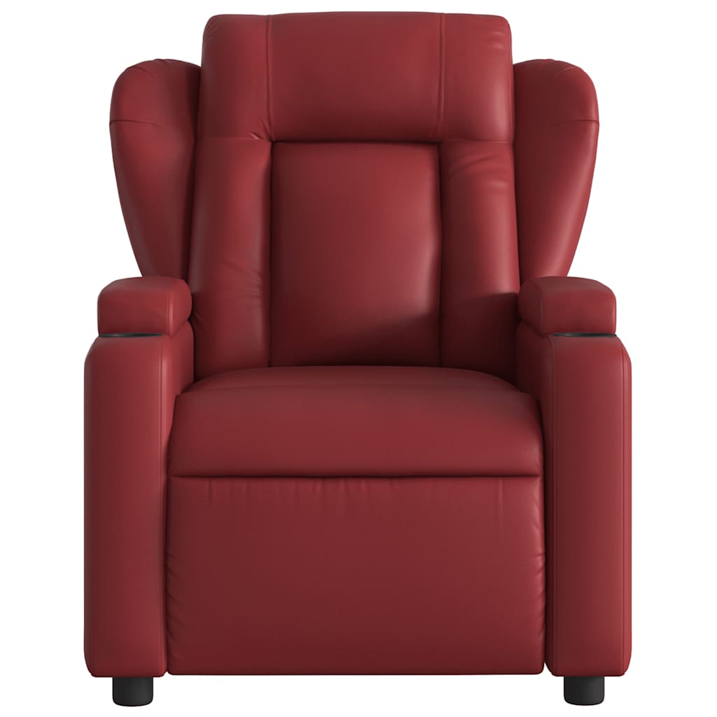 Fauteuil inclinable électrique Rouge bordeaux Similicuir - XIOS