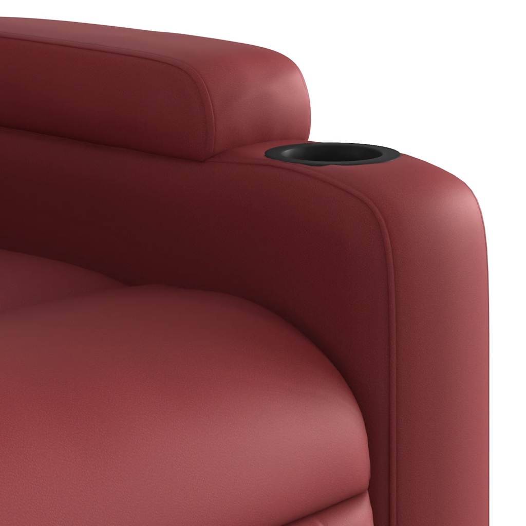Fauteuil inclinable électrique Rouge bordeaux Similicuir - XIOS
