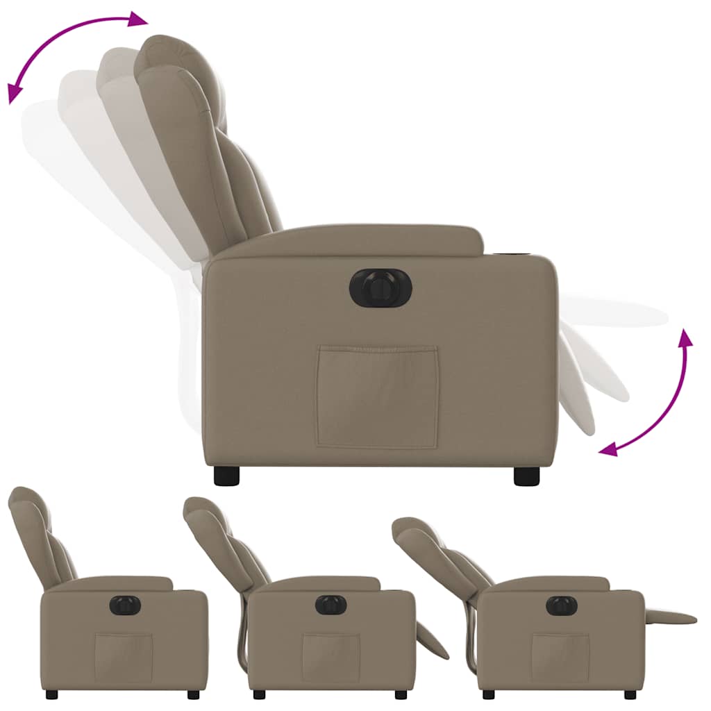 Fauteuil inclinable électrique Cappuccino Similicuir - XIOS