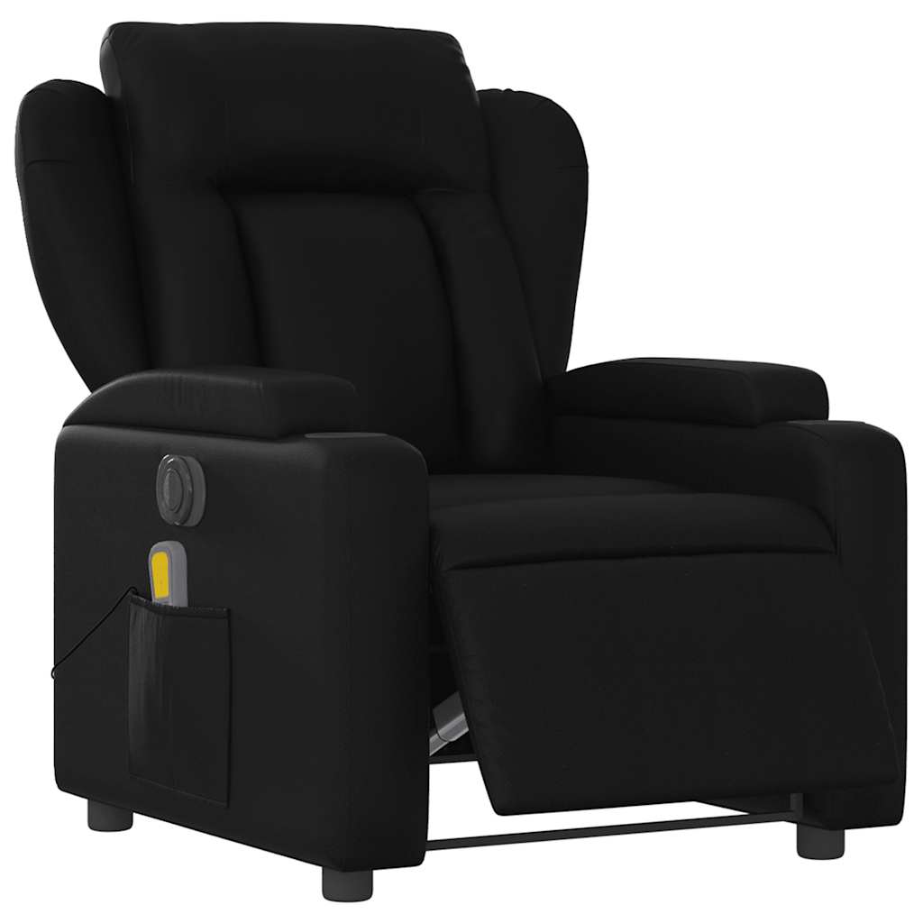 Fauteuil de massage inclinable électrique noir similicuir - XIOS
