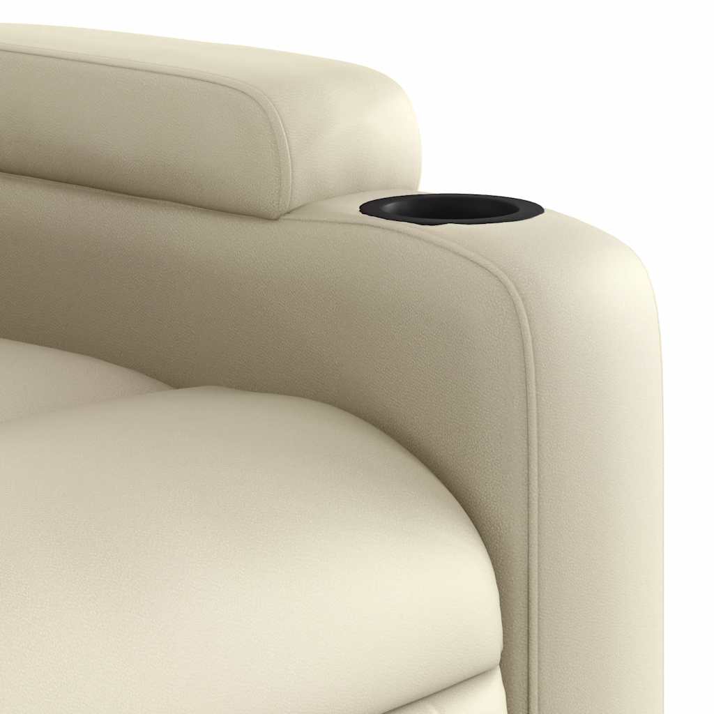 Fauteuil de massage inclinable électrique crème similicuir - XIOS