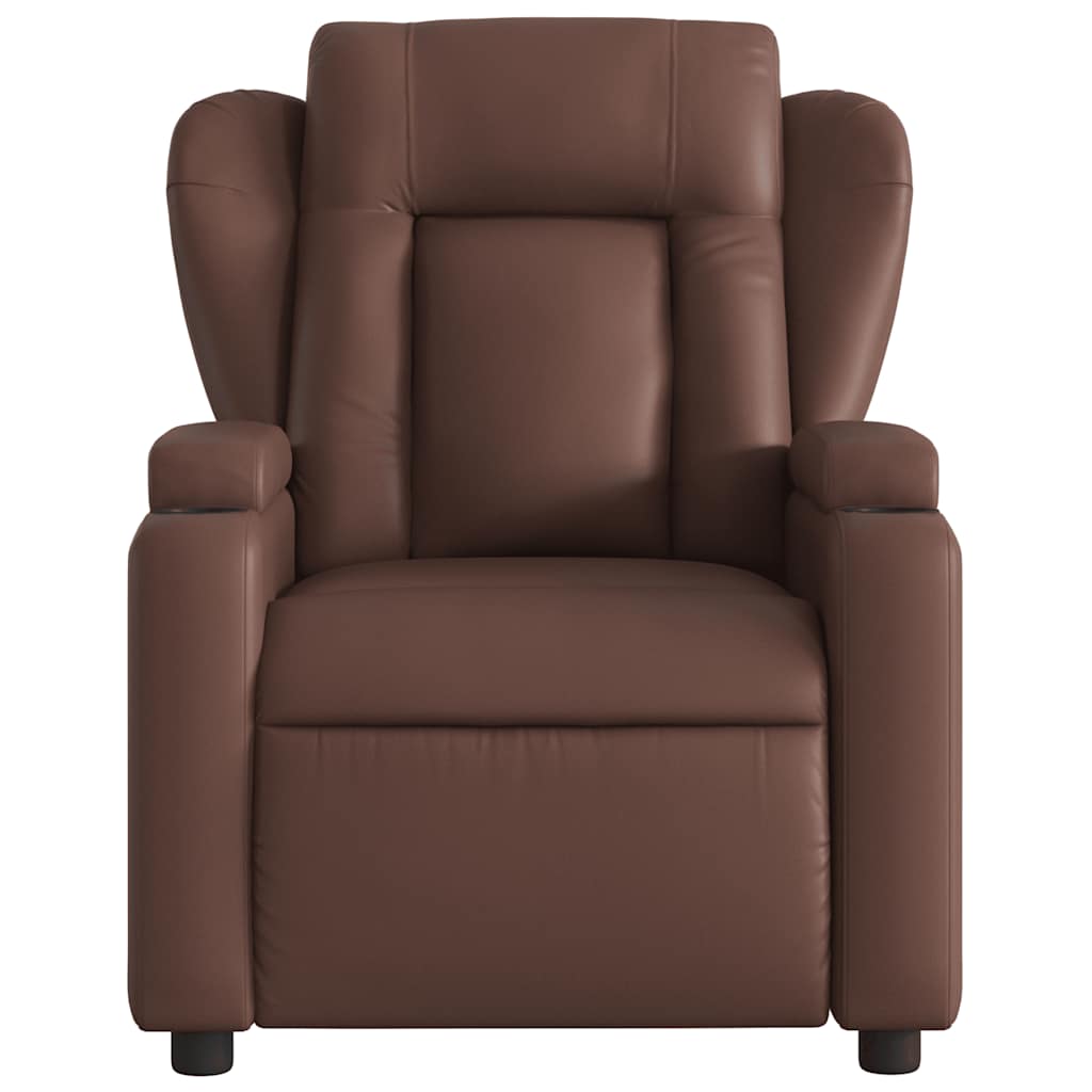 Fauteuil de massage inclinable électrique marron similicuir - XIOS
