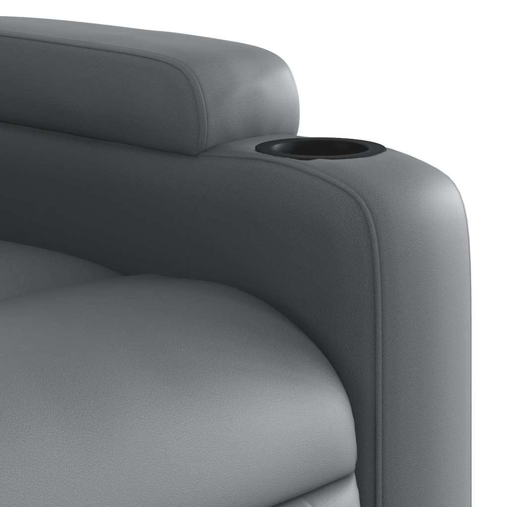 Fauteuil de massage inclinable électrique gris similicuir - XIOS