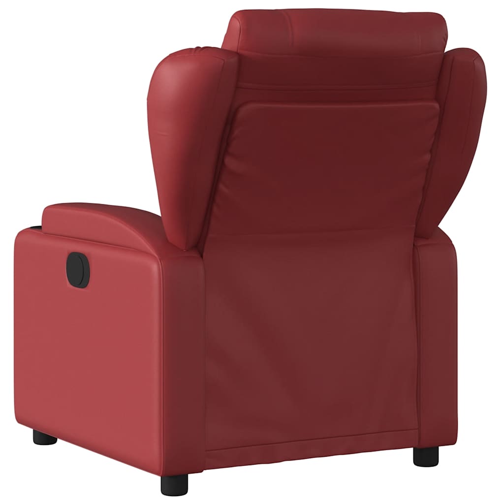 Fauteuil de massage inclinable électrique rouge bordeaux - XIOS