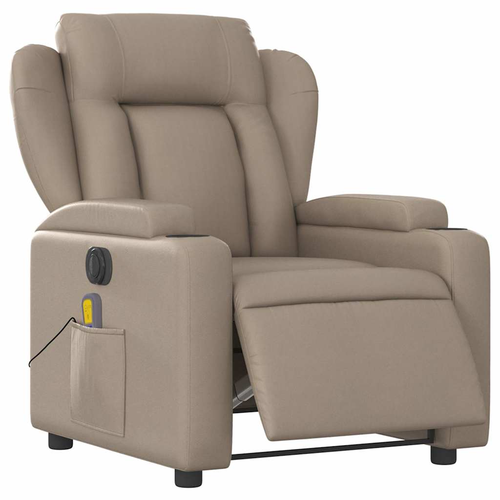Fauteuil de massage inclinable électrique cappuccino similicuir - XIOS