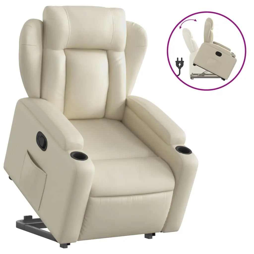 Fauteuil inclinable Crème Similicuir - XIOS