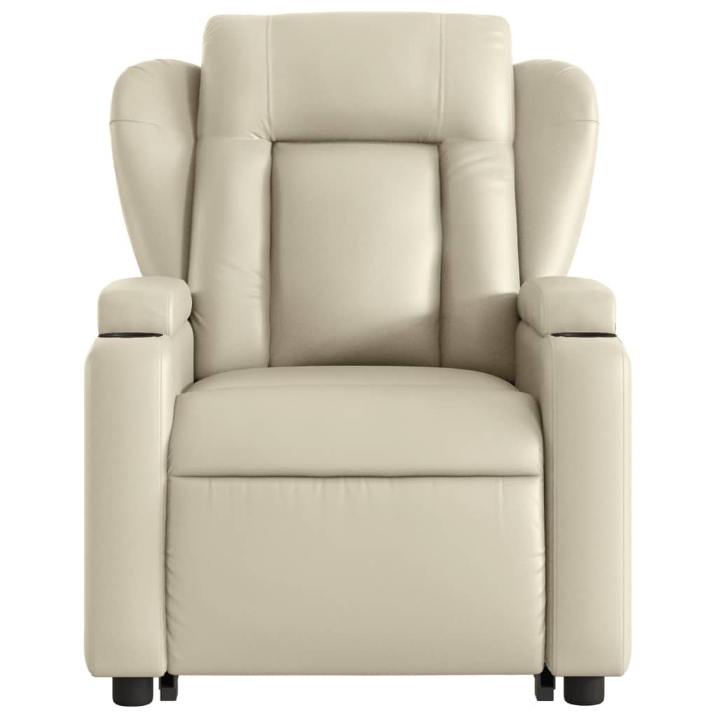 Fauteuil inclinable Crème Similicuir