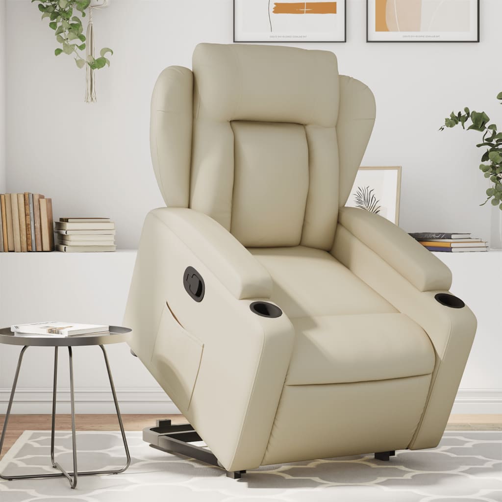 Fauteuil inclinable Crème Similicuir - XIOS