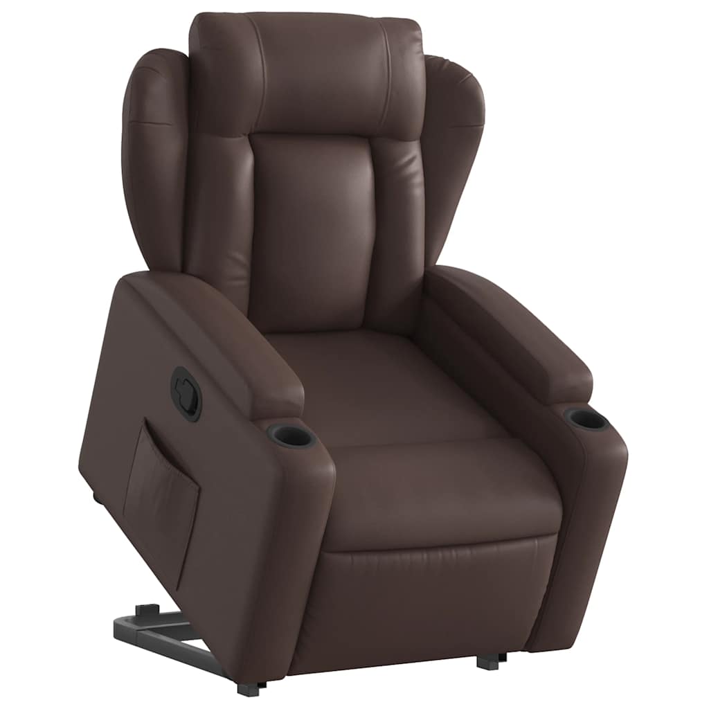 Fauteuil inclinable marron similicuir - XIOS