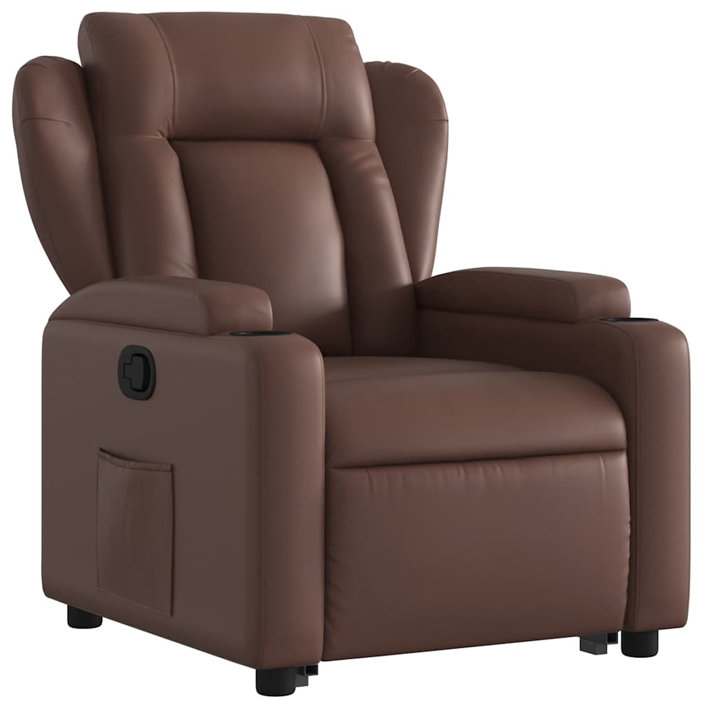 Fauteuil inclinable marron similicuir - XIOS