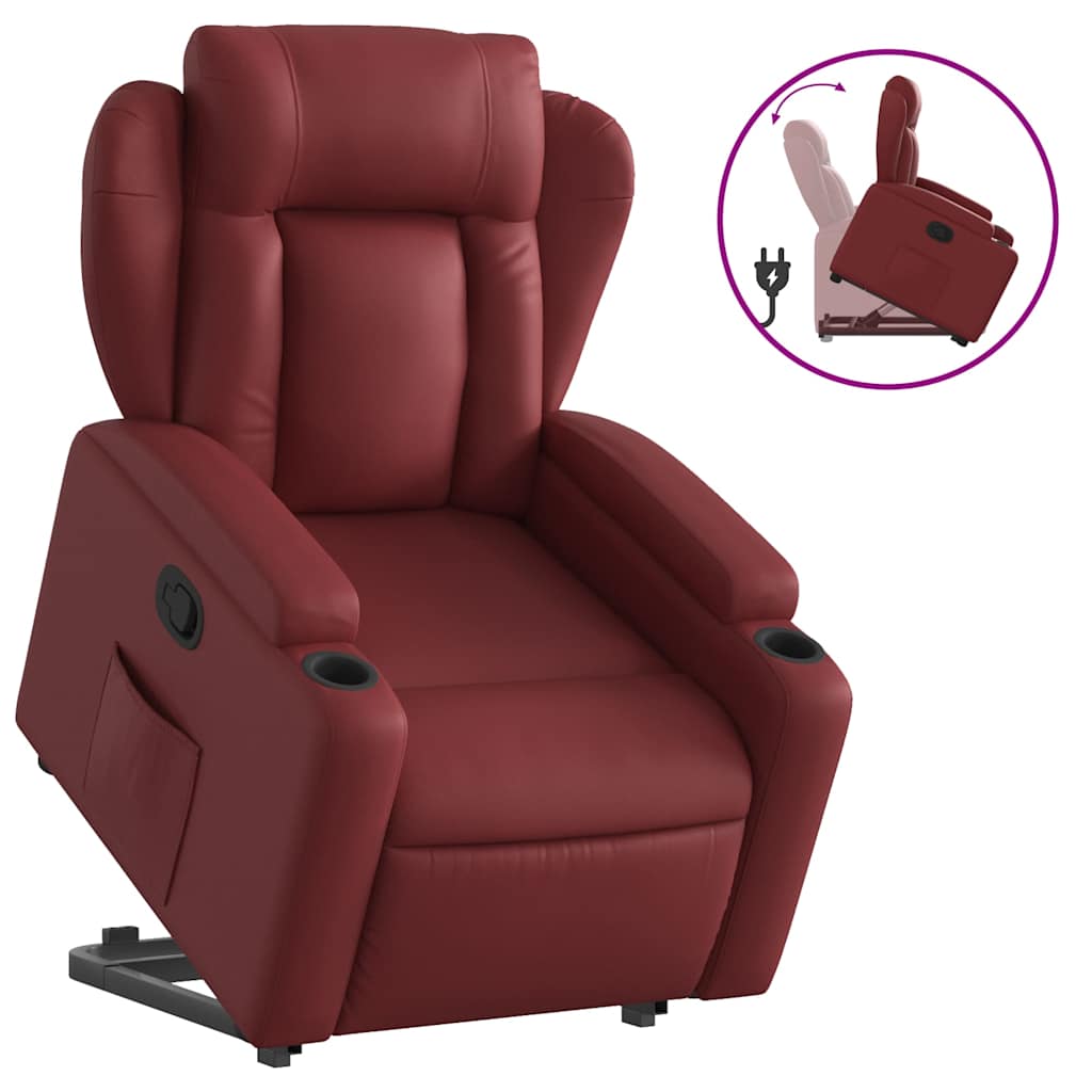 Fauteuil inclinable Rouge bordeaux Similicuir - XIOS