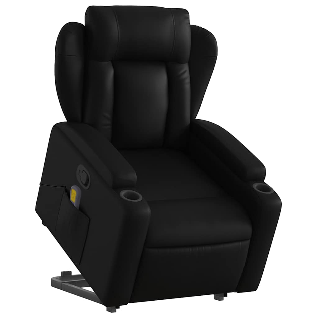 Fauteuil inclinable de massage Noir Similicuir - XIOS