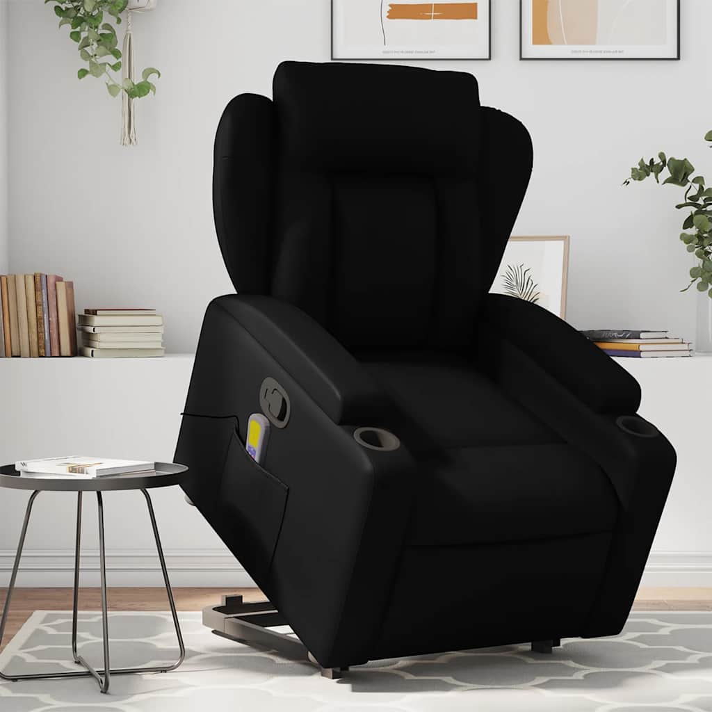 Fauteuil inclinable de massage Noir Similicuir - XIOS