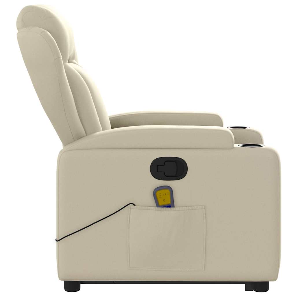 Fauteuil inclinable de massage Crème Similicuir - XIOS