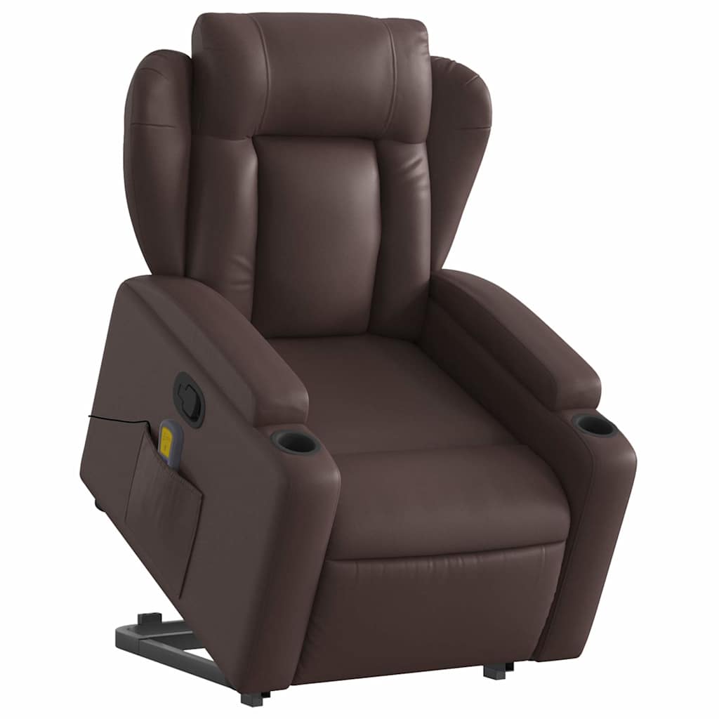 Fauteuil inclinable de massage Marron Similicuir - XIOS