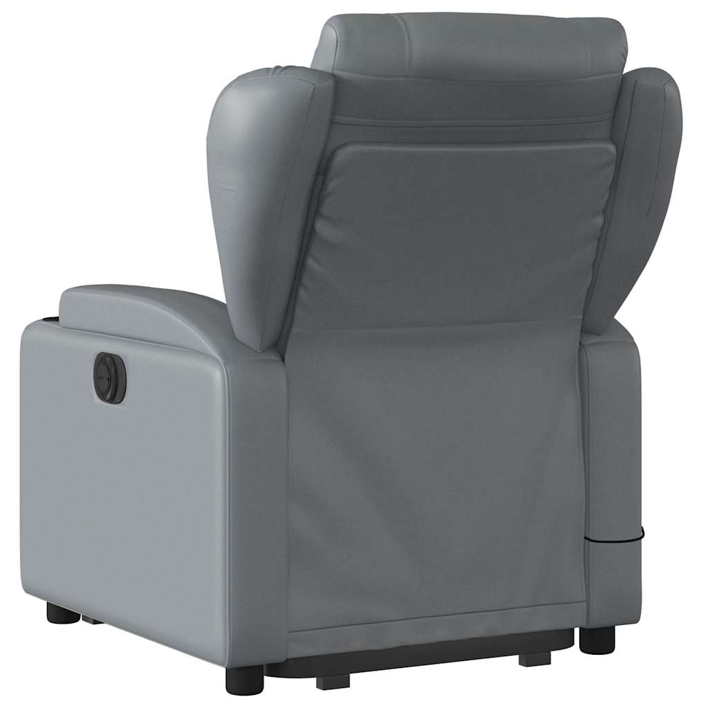 Fauteuil inclinable de massage Gris Similicuir - XIOS
