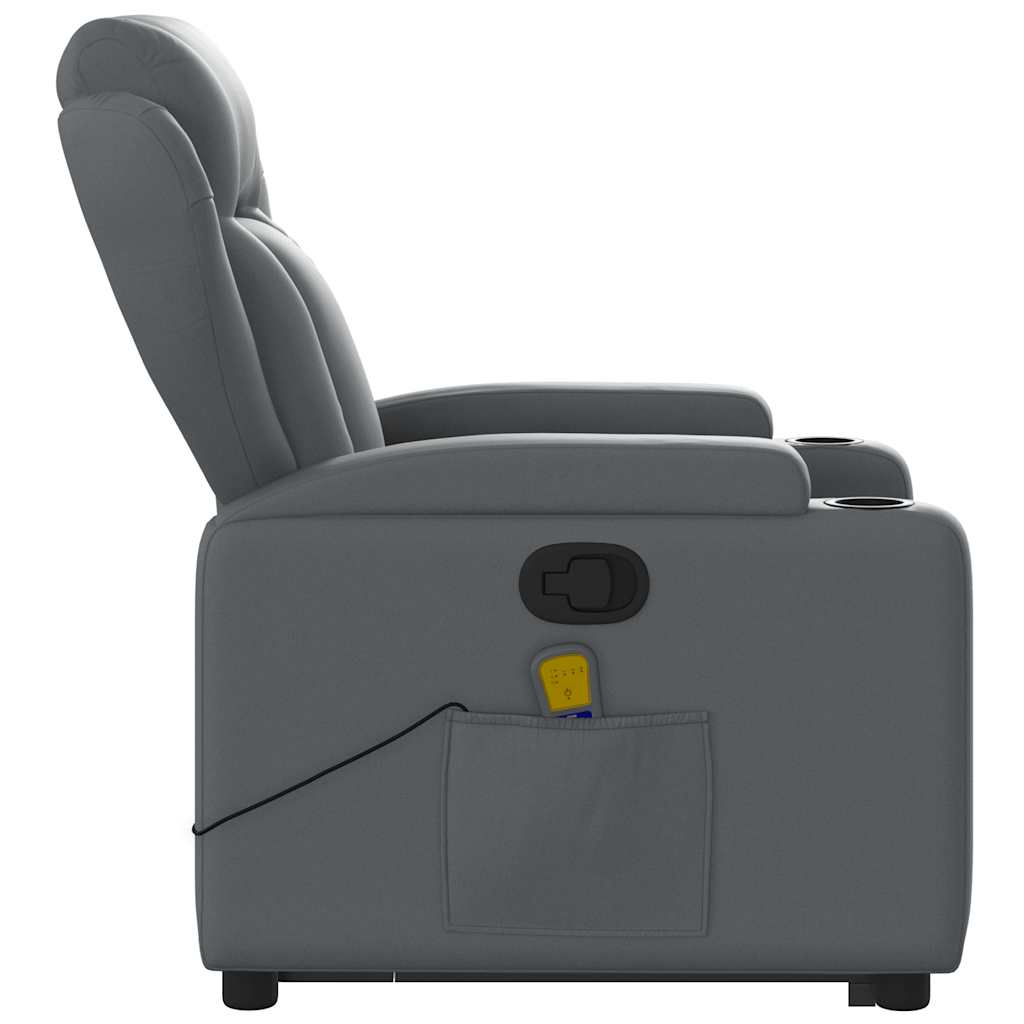 Fauteuil inclinable de massage Gris Similicuir - XIOS