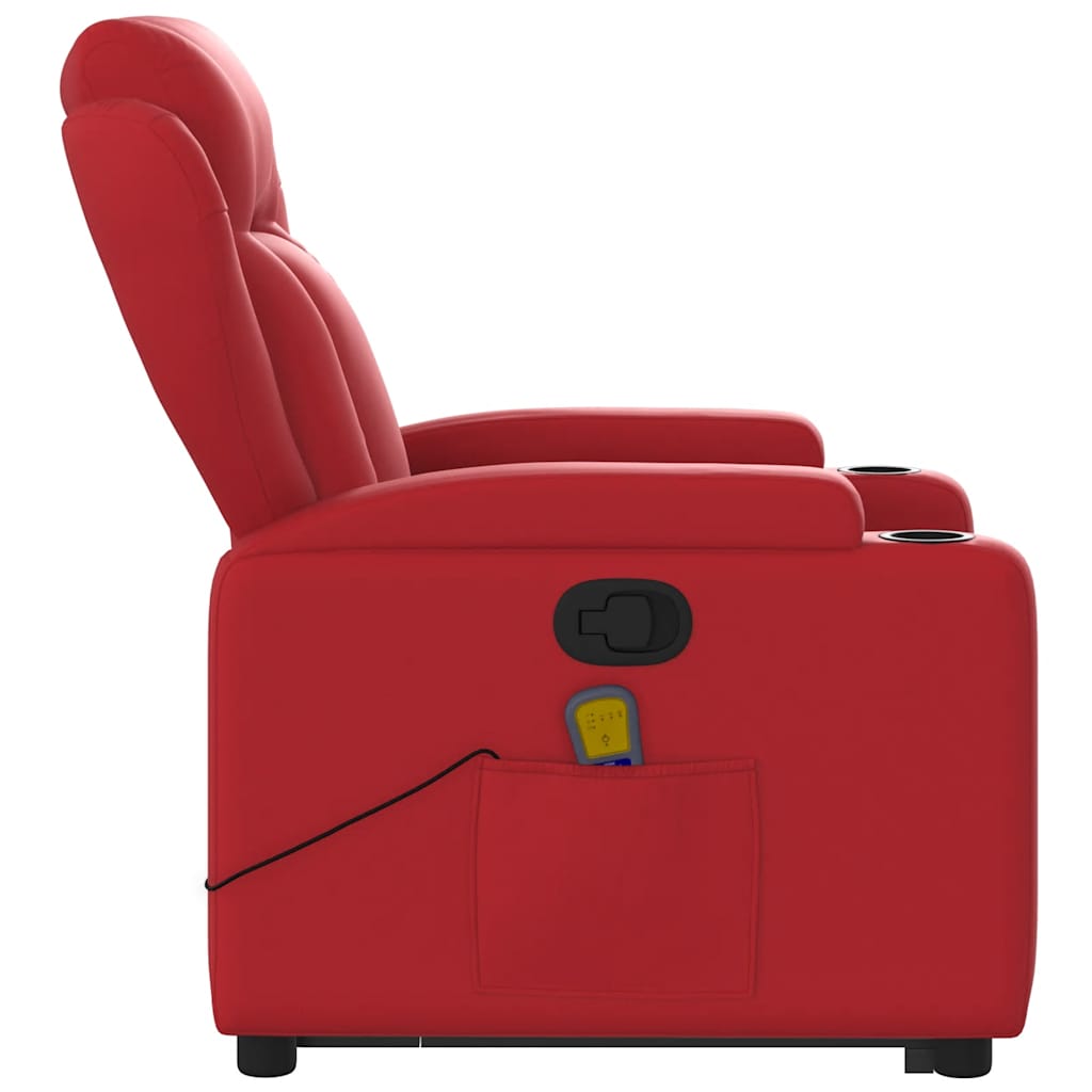 Fauteuil inclinable de massage Rouge Similicuir - XIOS