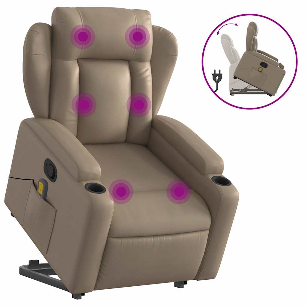 Fauteuil inclinable de massage Cappuccino Similicuir - XIOS