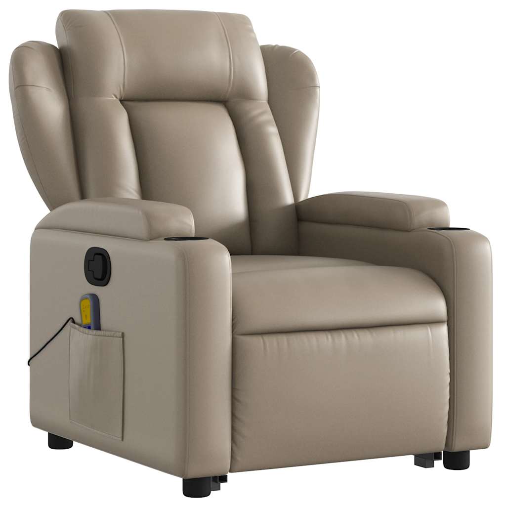 Fauteuil inclinable de massage Cappuccino Similicuir - XIOS