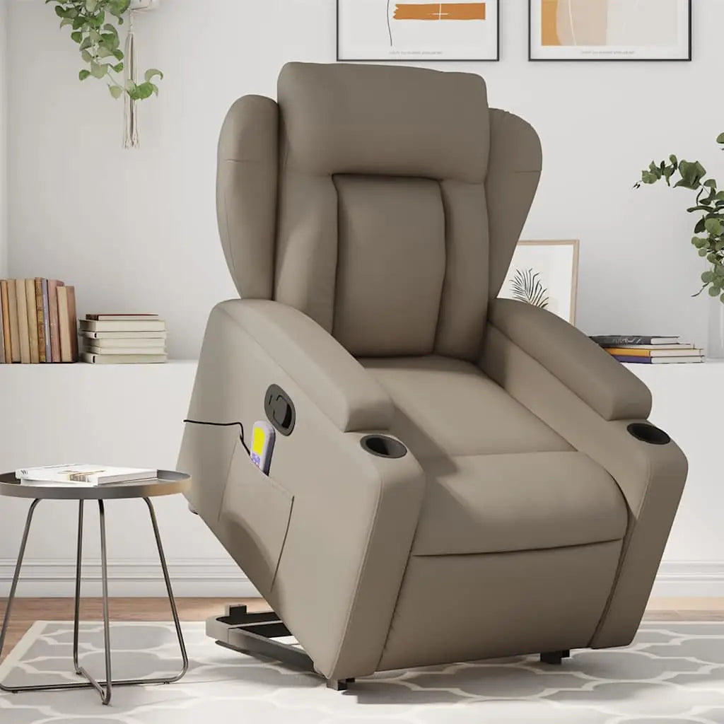 Fauteuil inclinable de massage Cappuccino Similicuir - XIOS
