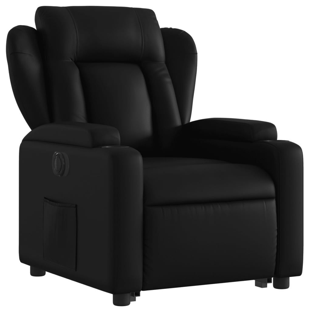 Fauteuil inclinable électrique noir similicuir - XIOS
