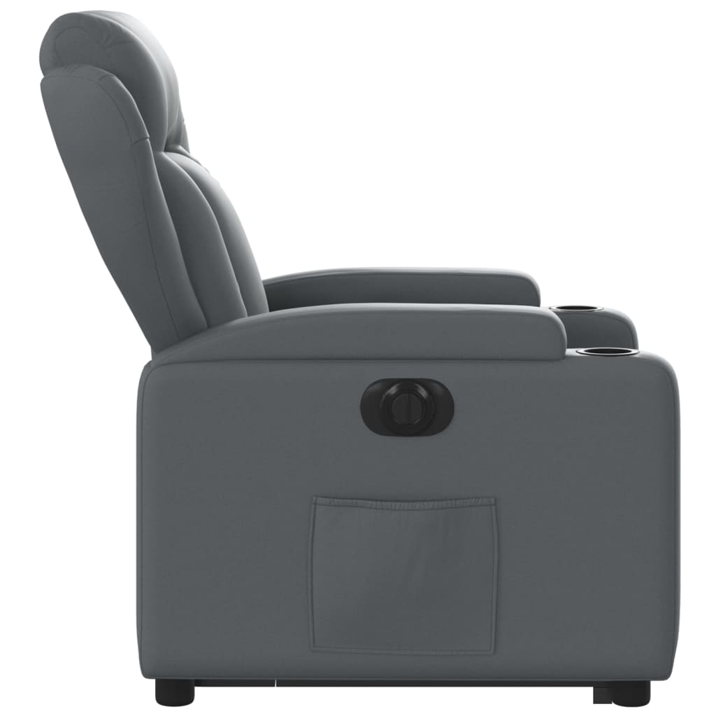 Fauteuil inclinable électrique gris similicuir - XIOS
