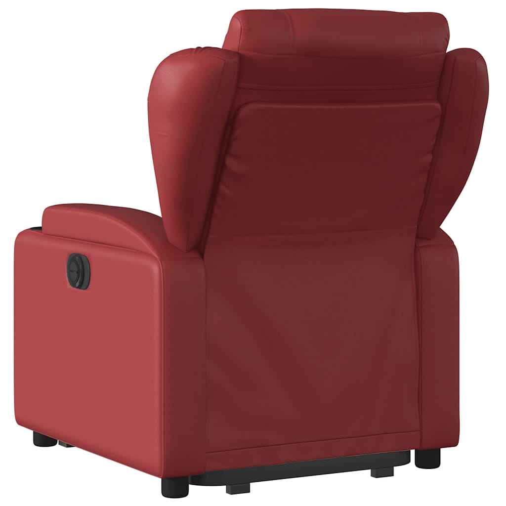 Fauteuil inclinable électrique rouge bordeaux similicuir - XIOS