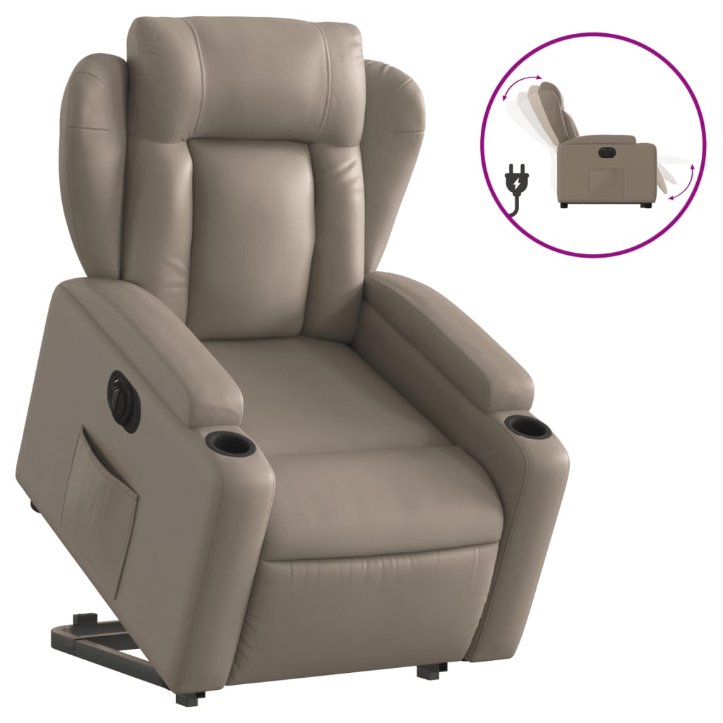 Fauteuil inclinable électrique cappuccino similicuir - XIOS