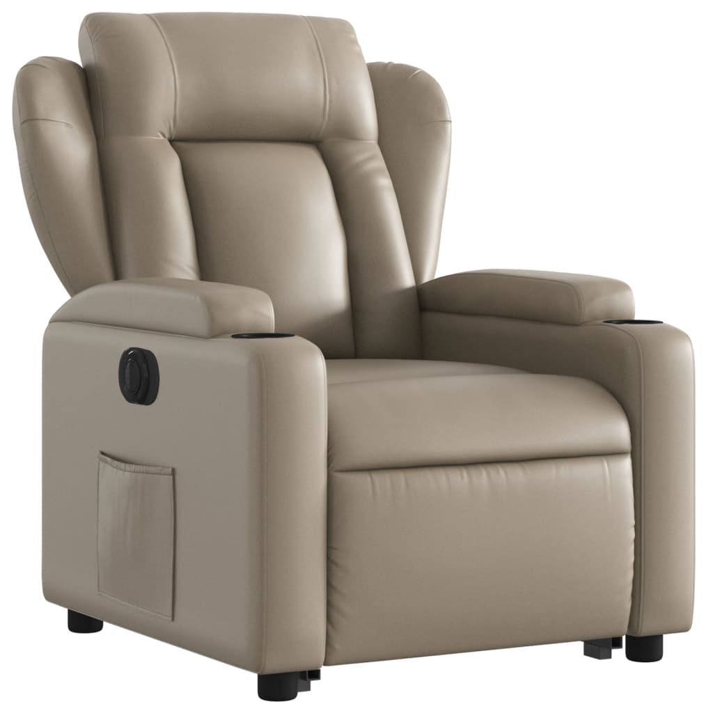 Fauteuil inclinable électrique cappuccino similicuir - XIOS