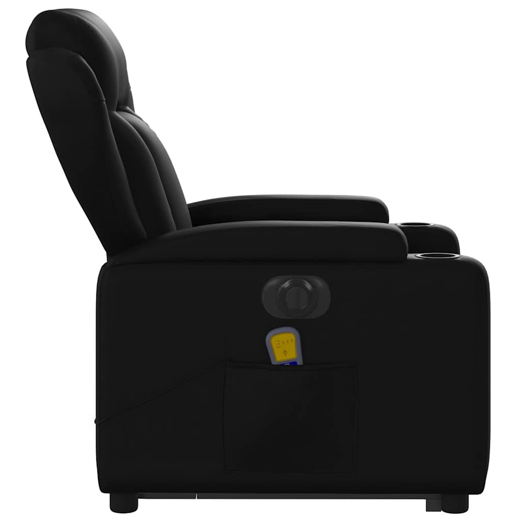 Fauteuil inclinable de massage électrique noir similicuir - XIOS