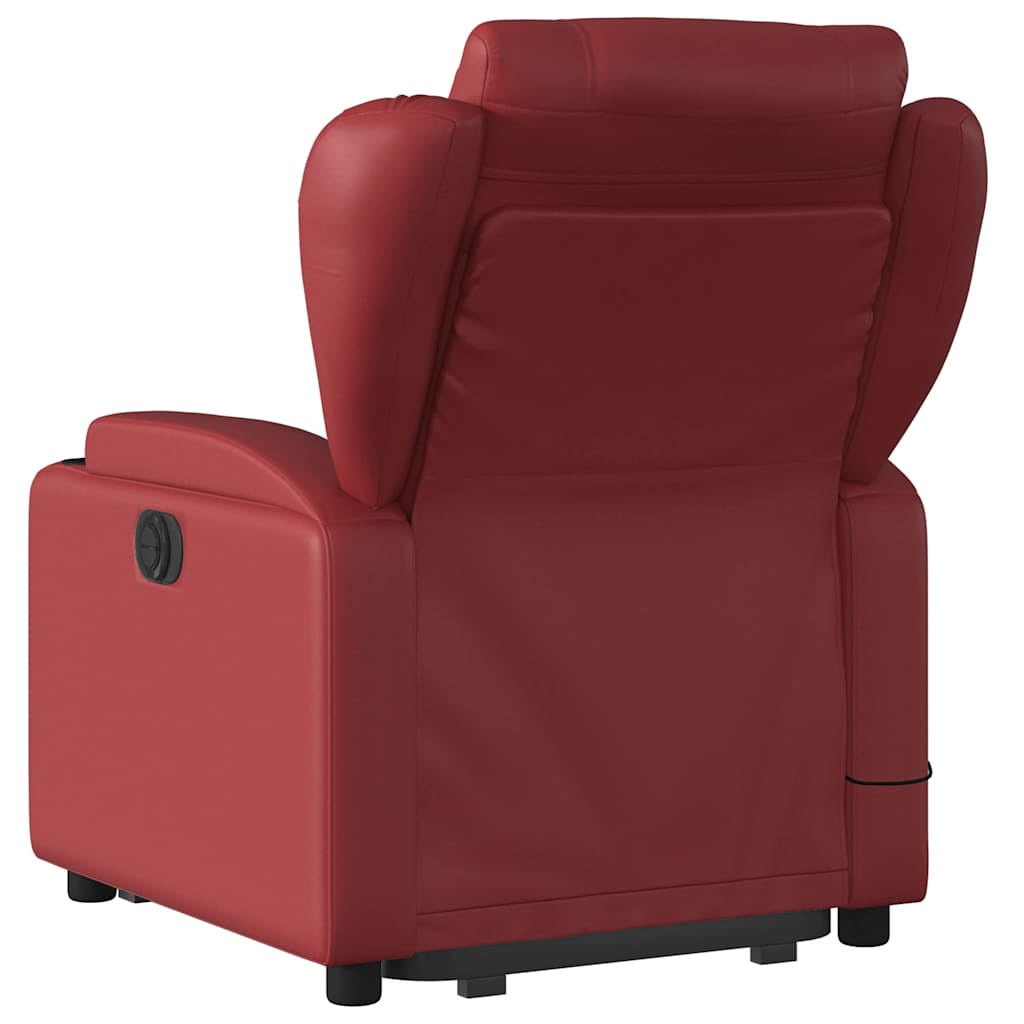 Fauteuil inclinable de massage électrique rouge bordeaux - XIOS
