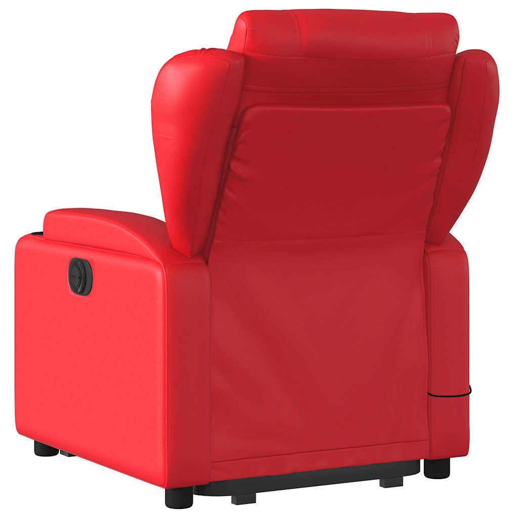 Fauteuil inclinable de massage électrique rouge similicuir - XIOS