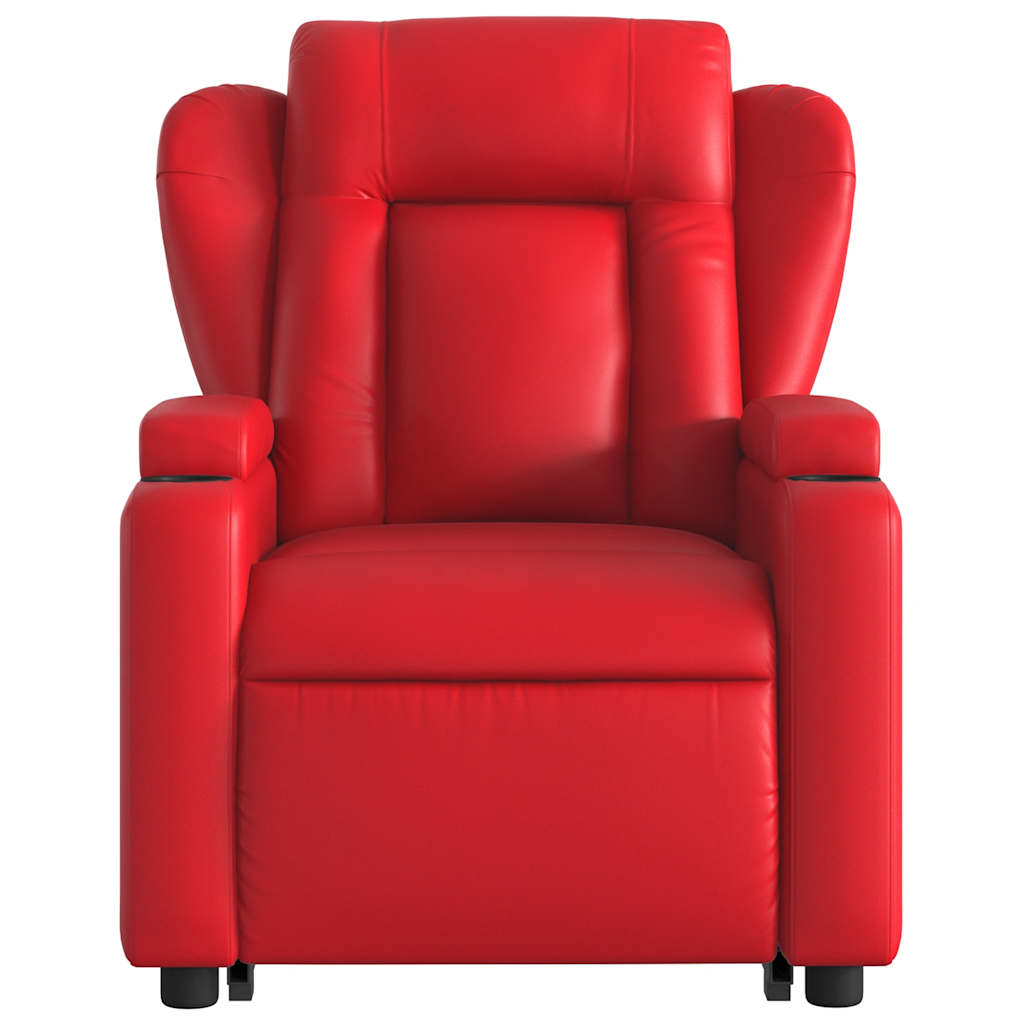 Fauteuil inclinable de massage électrique rouge similicuir - XIOS