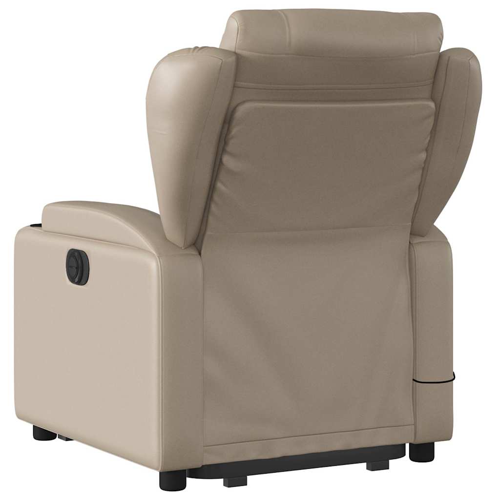 Fauteuil inclinable de massage électrique cappuccino similicuir - XIOS