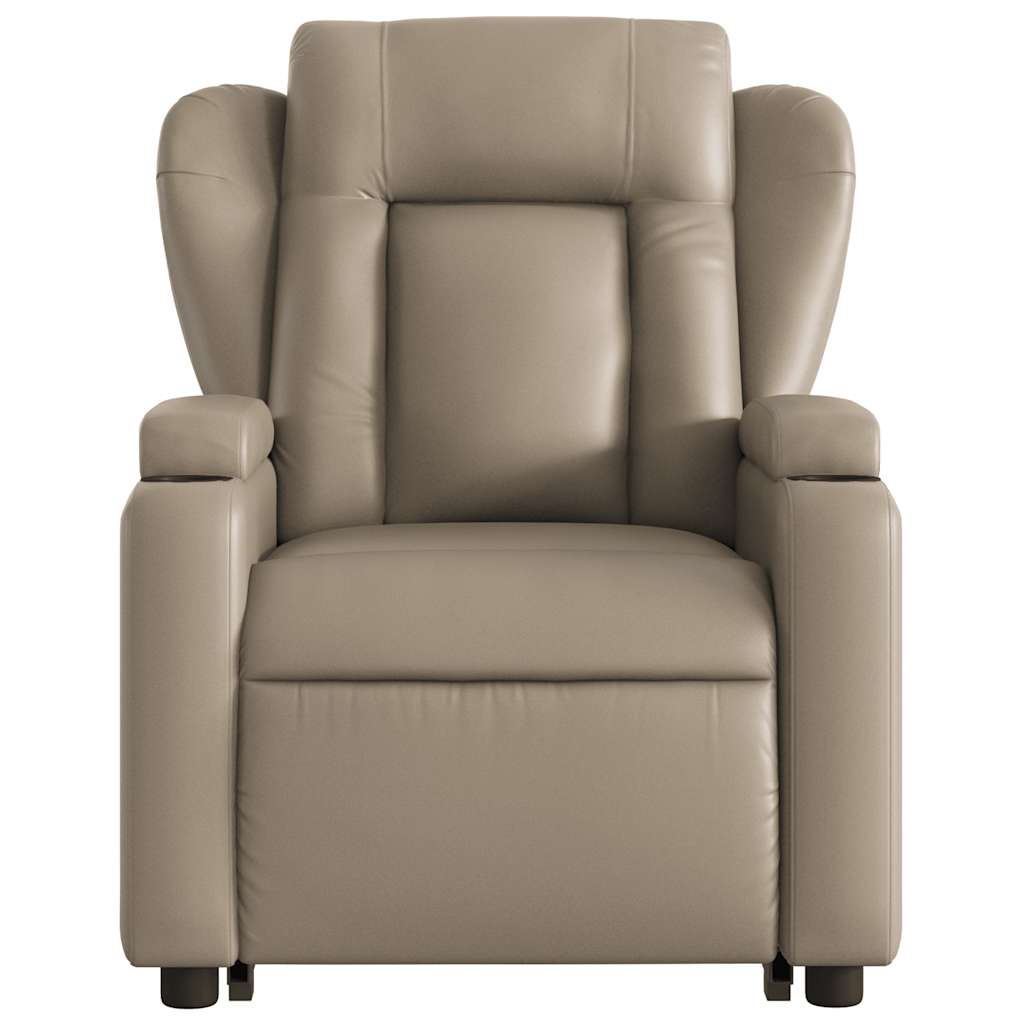 Fauteuil inclinable de massage électrique cappuccino similicuir - XIOS