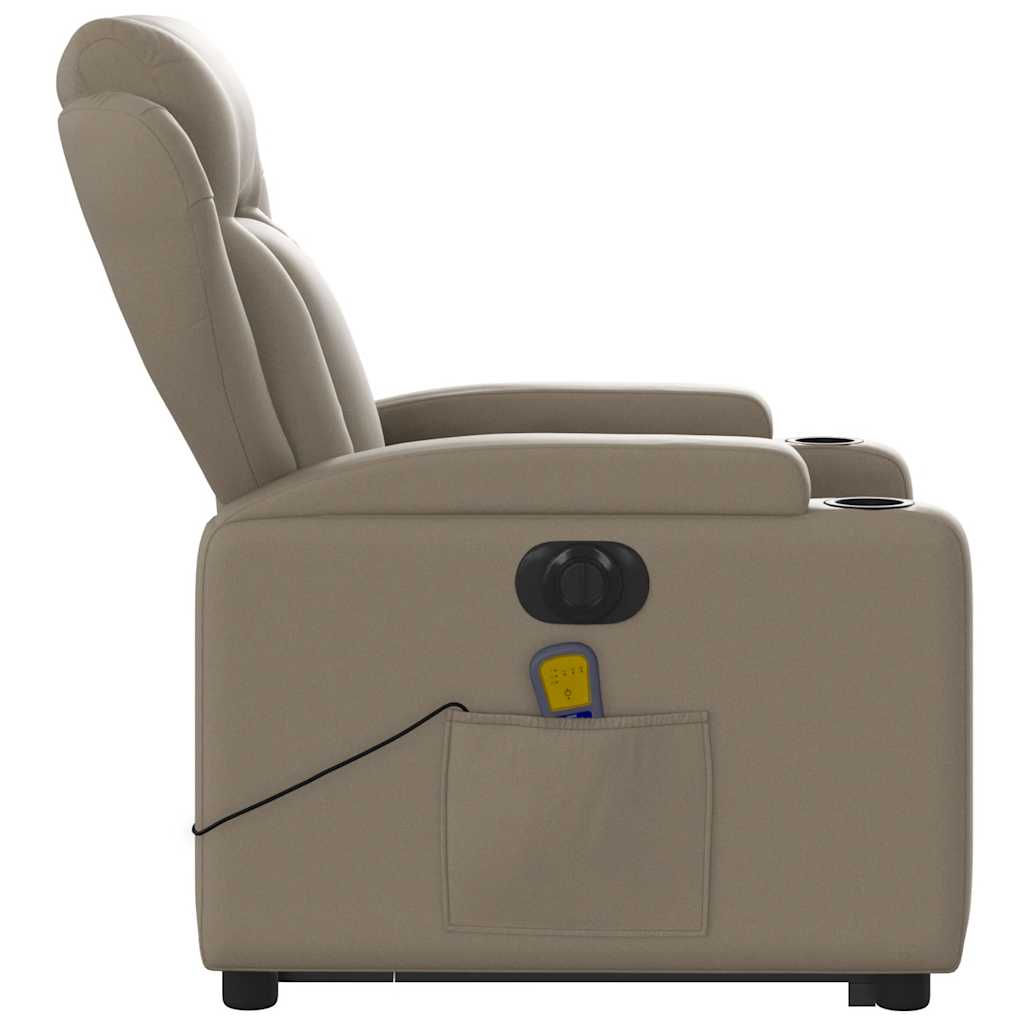 Fauteuil inclinable de massage électrique cappuccino similicuir