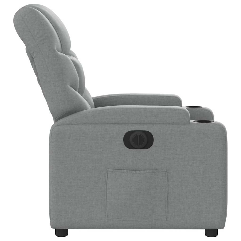 Fauteuil inclinable électrique Gris clair Tissu - XIOS