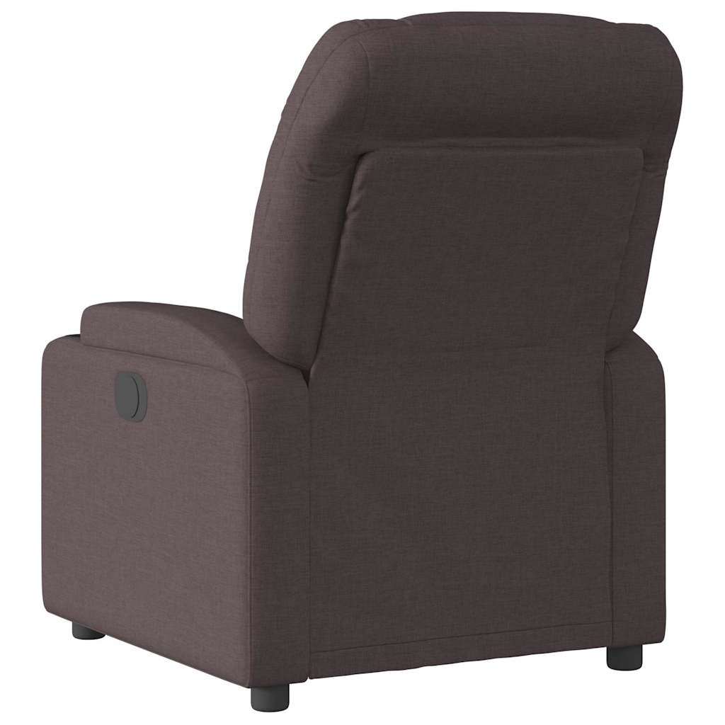 Fauteuil inclinable électrique Marron foncé Tissu