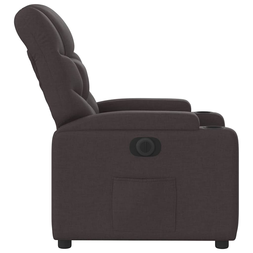 Fauteuil inclinable électrique Marron foncé Tissu - XIOS