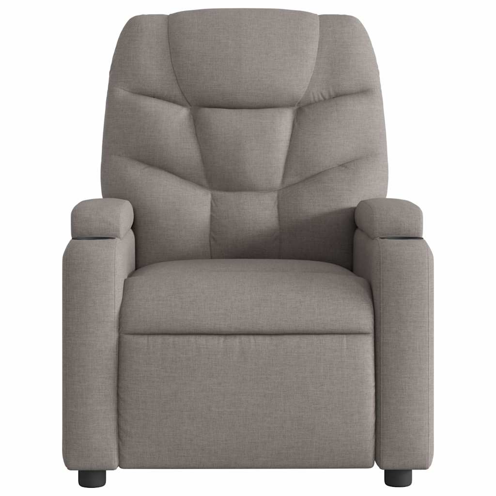 Fauteuil inclinable électrique Taupe Tissu