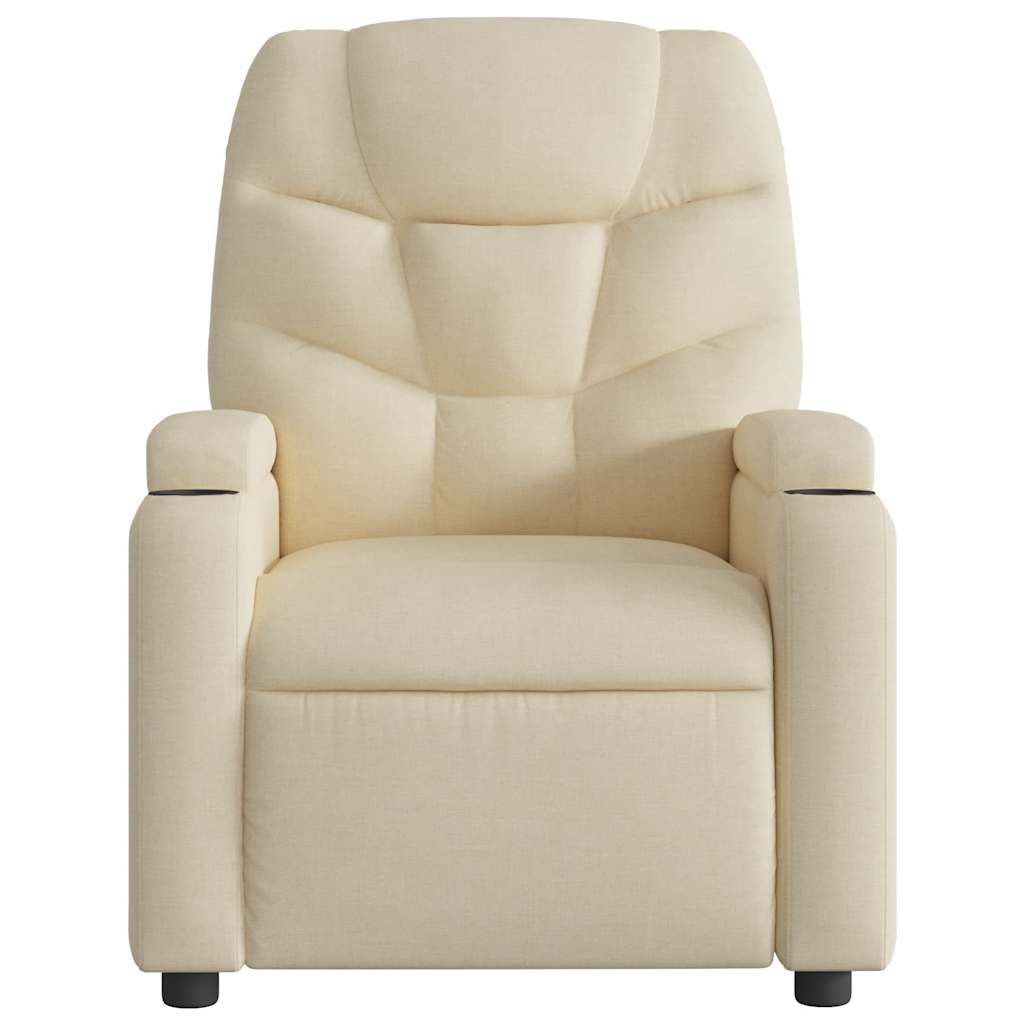 Fauteuil inclinable électrique Crème Tissu - XIOS