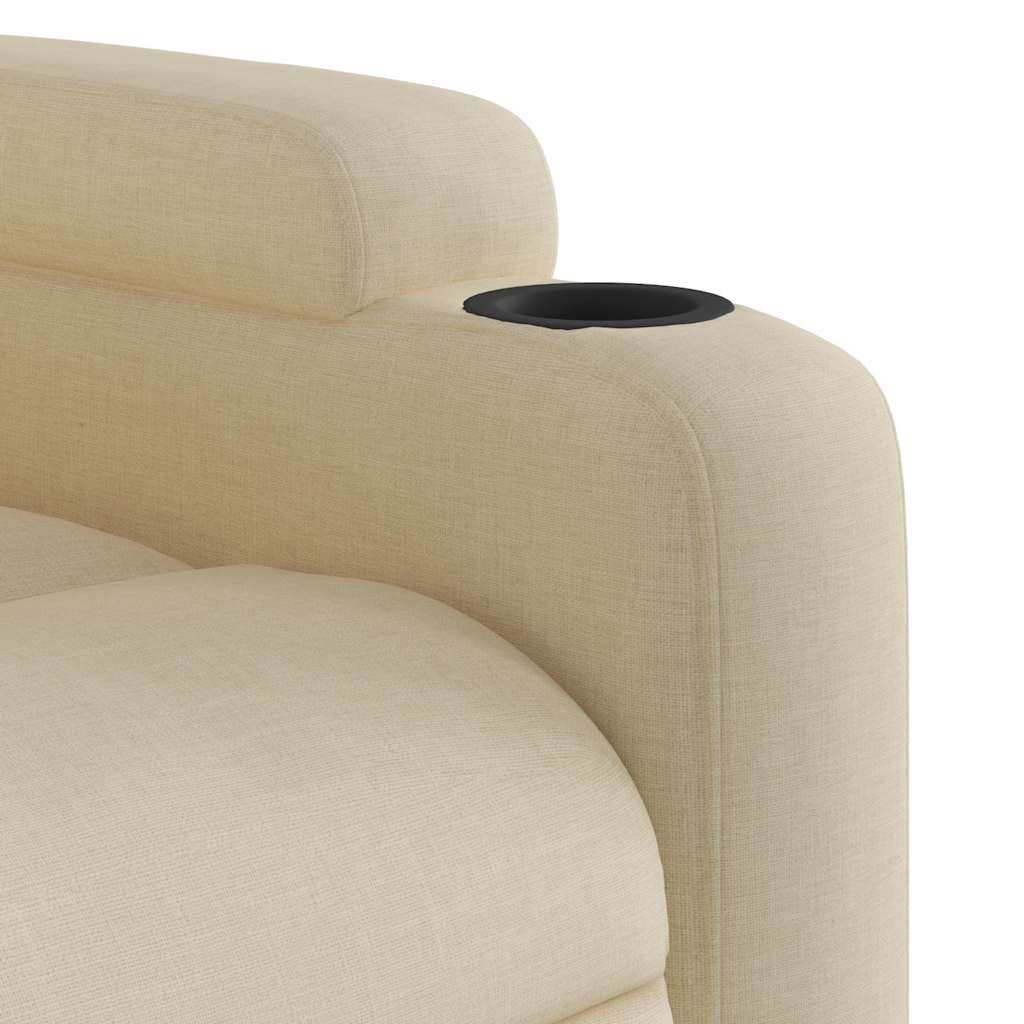 Fauteuil inclinable électrique Crème Tissu - XIOS
